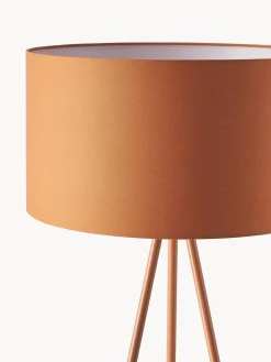 Lampada treppiede da terra con paralume in tessuto Cella
