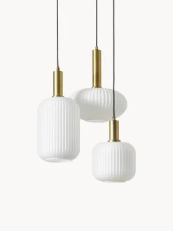 Lampada a sospensione cluster in vetro opalino Candela