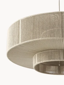 Lampada a sospensione grande in fili di lino Lace
