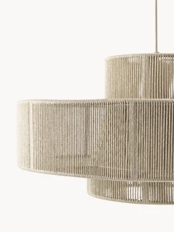 Lampada a sospensione grande in fili di lino Lace