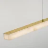 Lampada a sospensione grande a LED in alabastro Vaster, luce regolabile