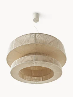 Lampada a sospensione grande in lino Lace