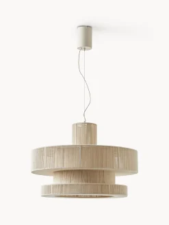 Lampada a sospensione grande in lino Lace