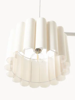 Lampada a sospensione grande in lino Lucina