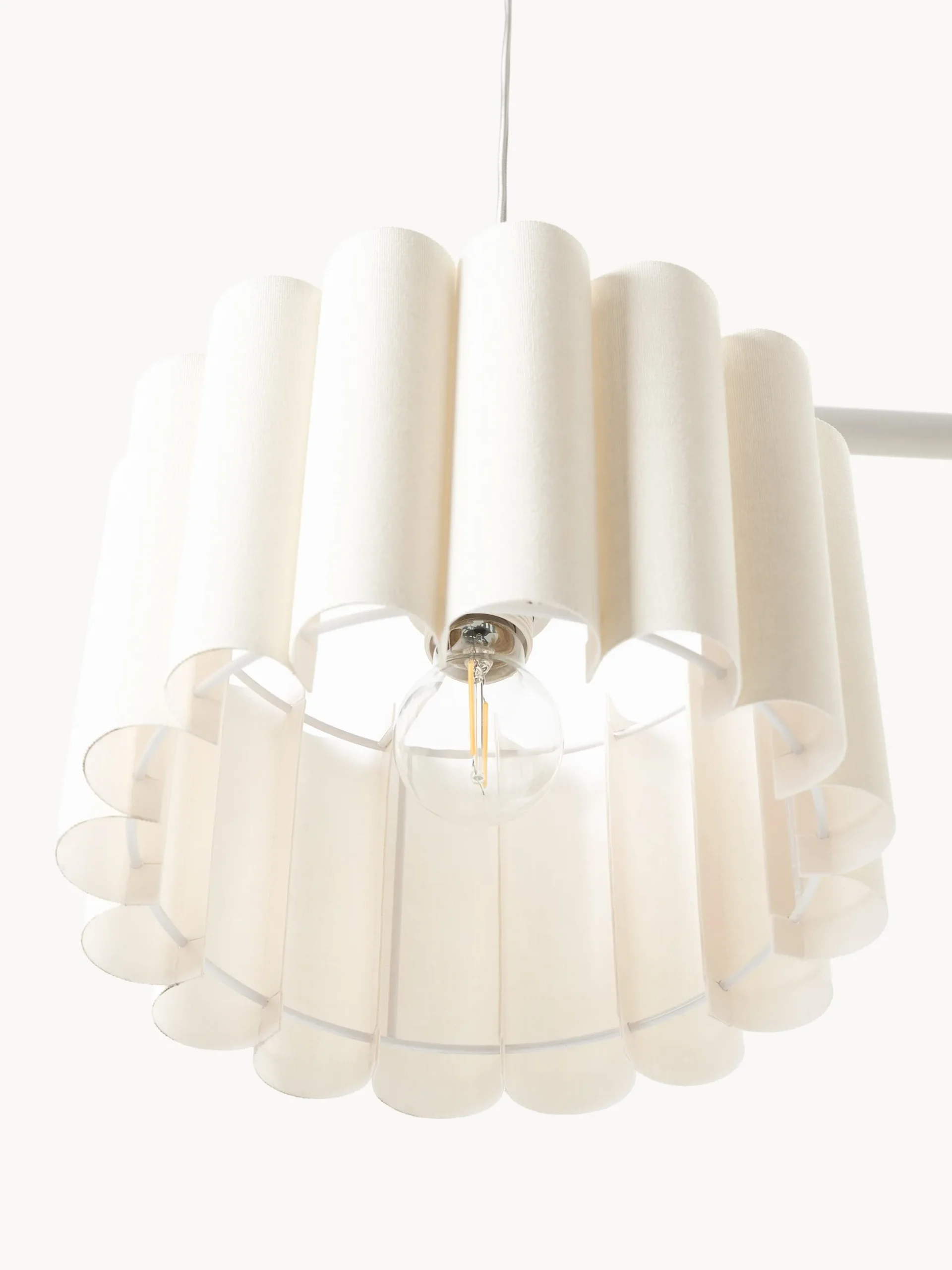 Lampada a sospensione grande in lino Lucina