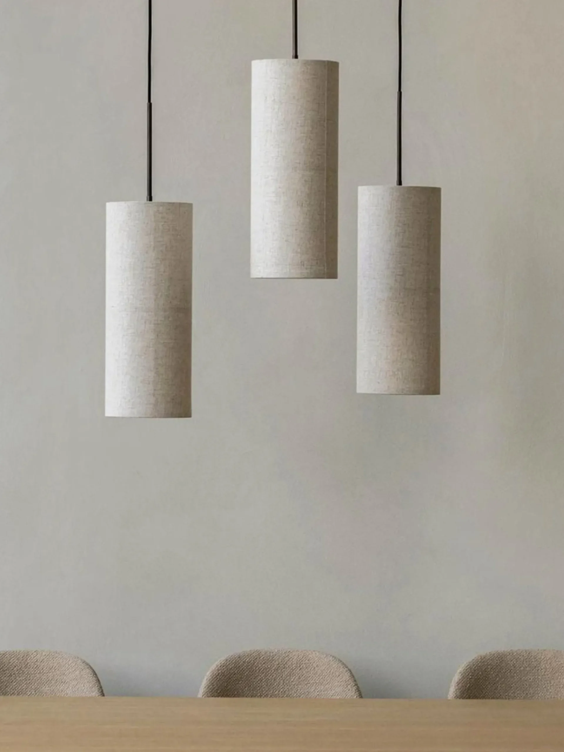 Lampada a sospensione in lino artigianale Hashira