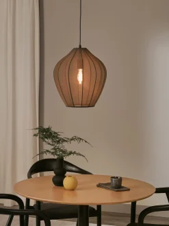Lampada a sospensione in tessuto a rete Beau