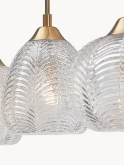 Lampada a sospensione in vetro satinato Vario