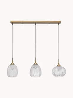 Lampada a sospensione in vetro satinato Vario