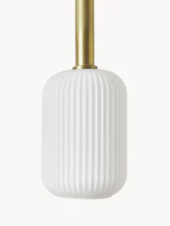 Lampada a sospensione in vetro opalino Candela