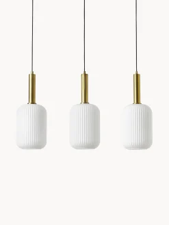 Lampada a sospensione in vetro opalino Candela