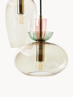 Lampada a sospensione in vetro colorato Nyra