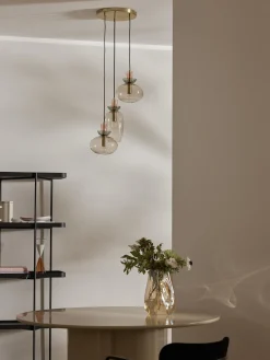 Lampada a sospensione in vetro colorato Nyra