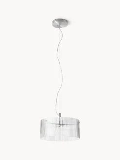 Lampada a sospensione in vetro scanalato Emmi