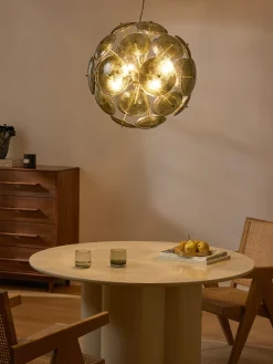 Lampada a sospensione in vetro Mireille