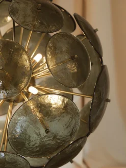 Lampada a sospensione in vetro Mireille