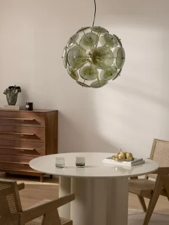 Lampada a sospensione in vetro Mireille