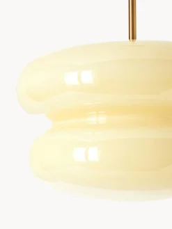 Lampada a sospensione in vetro opale Baya