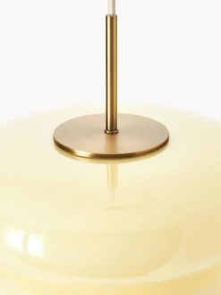 Lampada a sospensione in vetro opale Baya