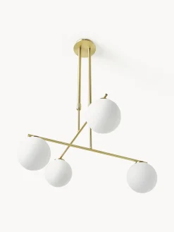 Lampada a sospensione in vetro opale Atlanta