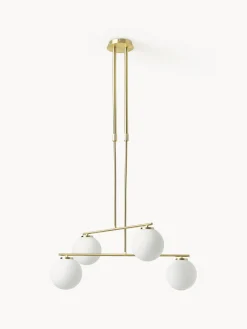 Lampada a sospensione in vetro opale Atlanta