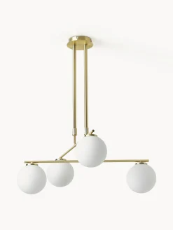 Lampada a sospensione in vetro opale Atlanta