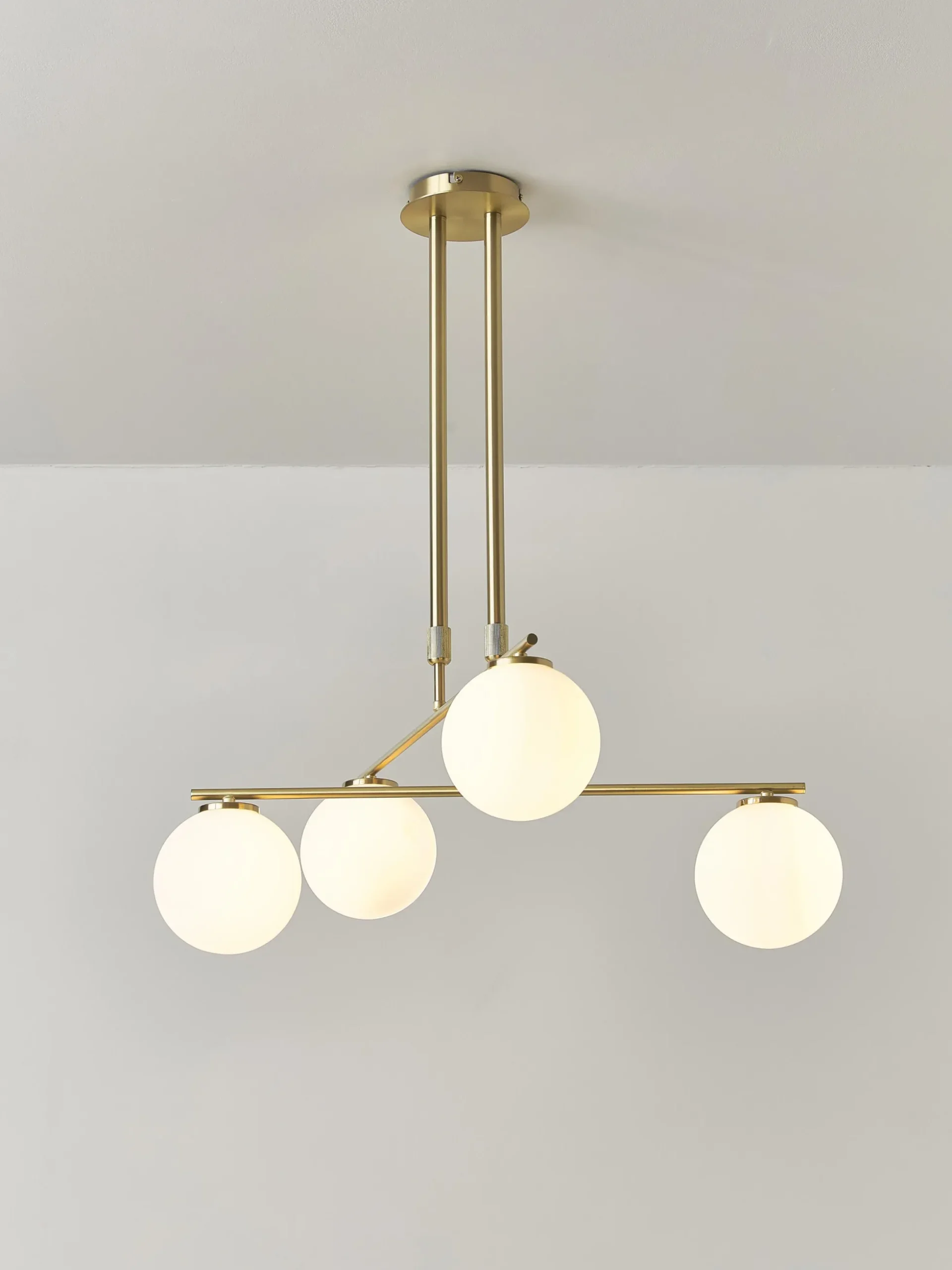 Lampada a sospensione in vetro opale Atlanta