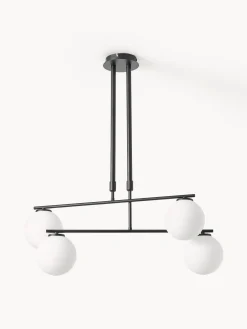 Lampada a sospensione in vetro opale Atlanta