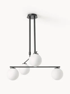 Lampada a sospensione in vetro opale Atlanta