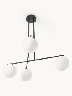 Lampada a sospensione in vetro opale Atlanta