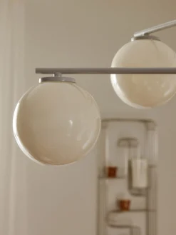 Lampada a sospensione in vetro opale Atlanta