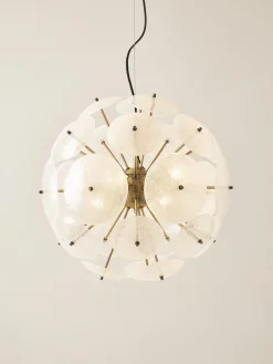 Lampada a sospensione in vetro Mireille