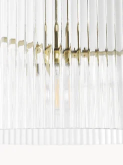 Lampada a sospensione in vetro scanalato Emmi