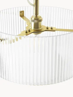Lampada a sospensione in vetro scanalato Emmi