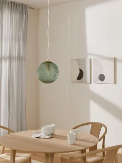 Lampada a sospensione piccola in vetro Lorna