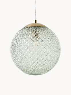 Lampada a sospensione piccola in vetro Lorna
