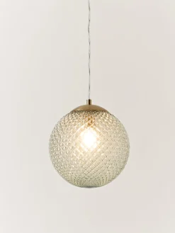 Lampada a sospensione piccola in vetro Lorna