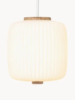 Lampada a sospensione piccola in vetro soffiato opale EK61