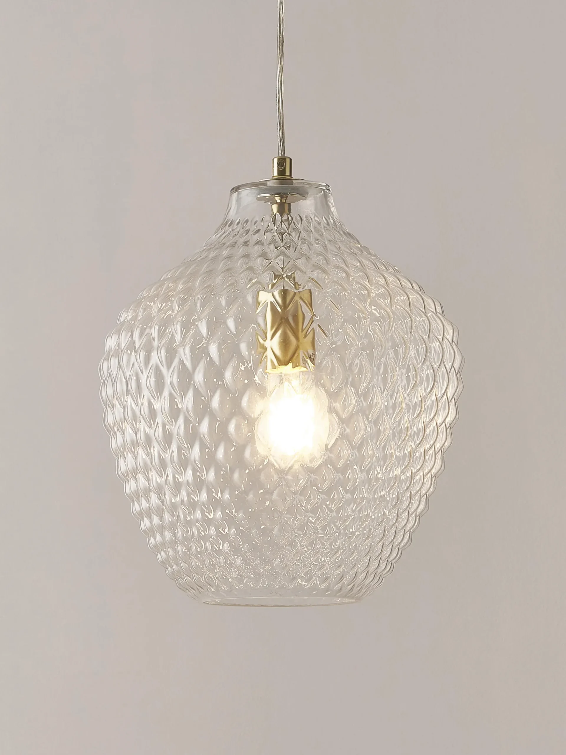 Lampada a sospensione piccola in vetro Lee