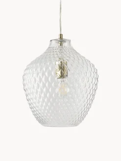Lampada a sospensione piccola in vetro Lee