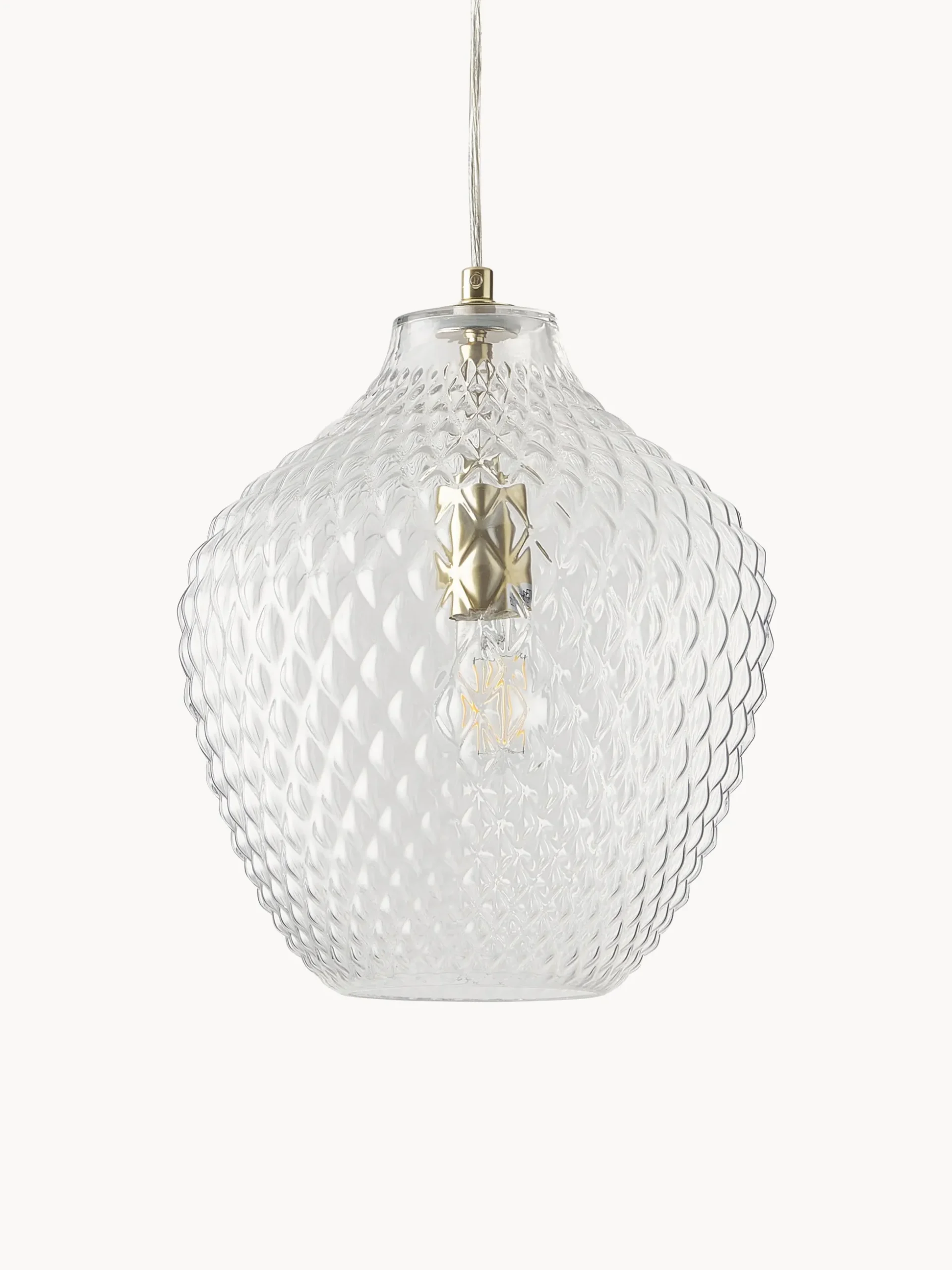 Lampada a sospensione piccola in vetro Lee