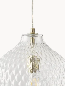 Lampada a sospensione piccola in vetro Lee