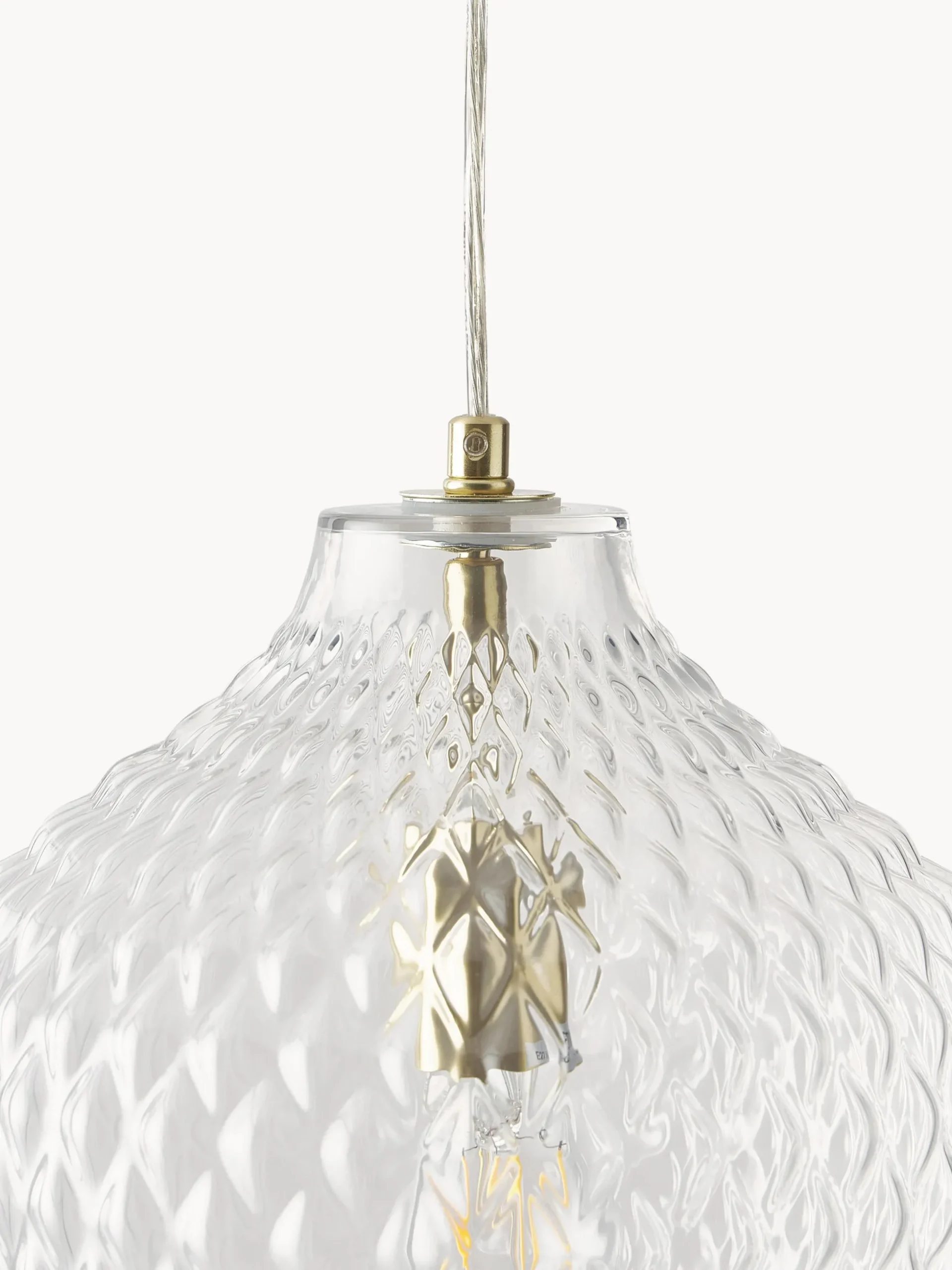Lampada a sospensione piccola in vetro Lee