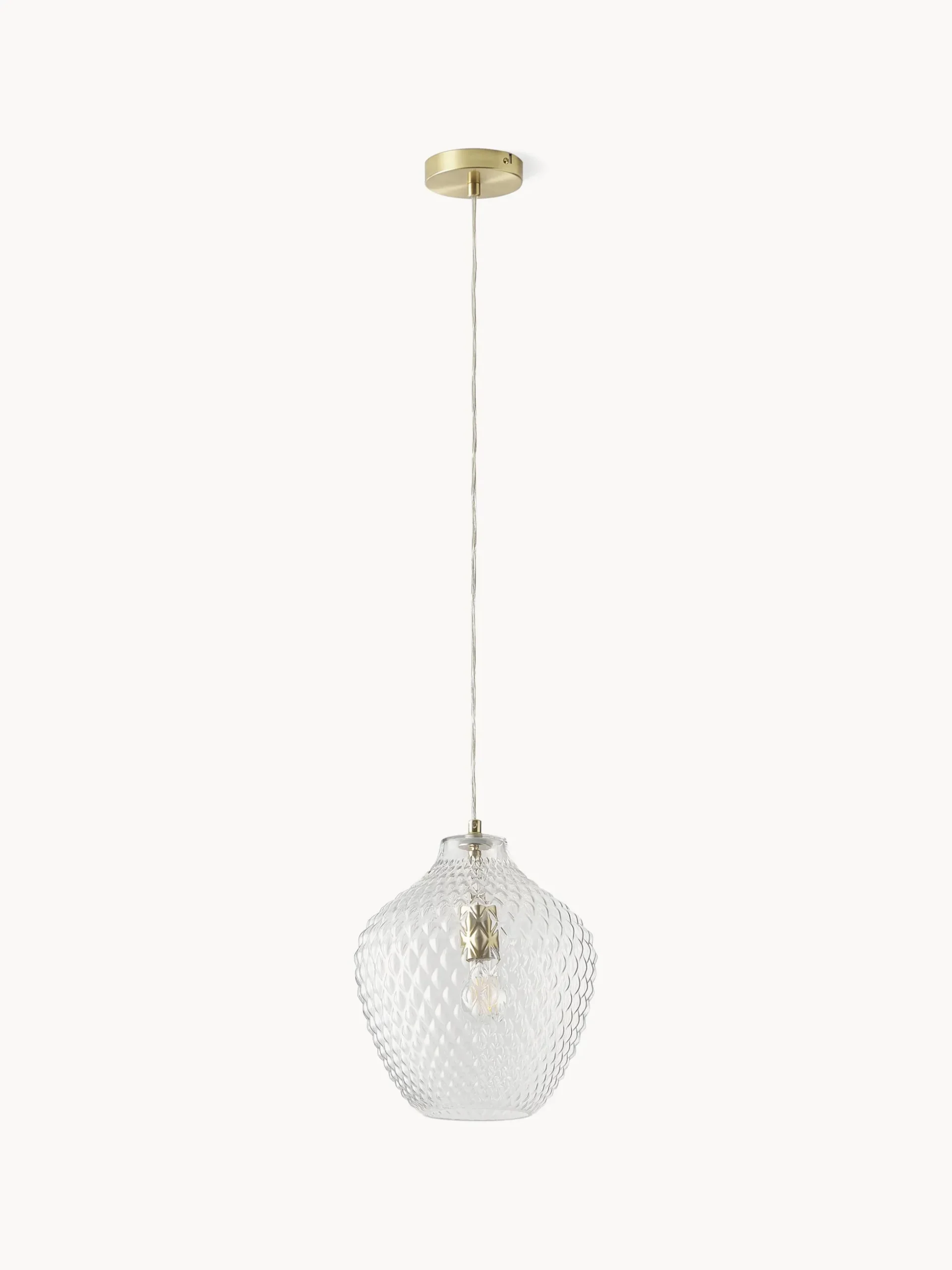 Lampada a sospensione piccola in vetro Lee