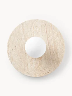 Lampada da parete e soffitto in travertino Cehlani