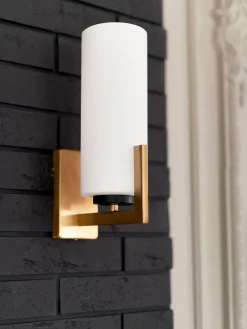 Lampada da parete in vetro Fortano