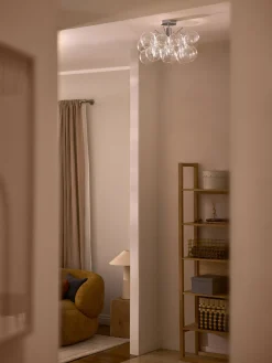 Lampada da soffitto a sfera in vetro Bubbles Chrome