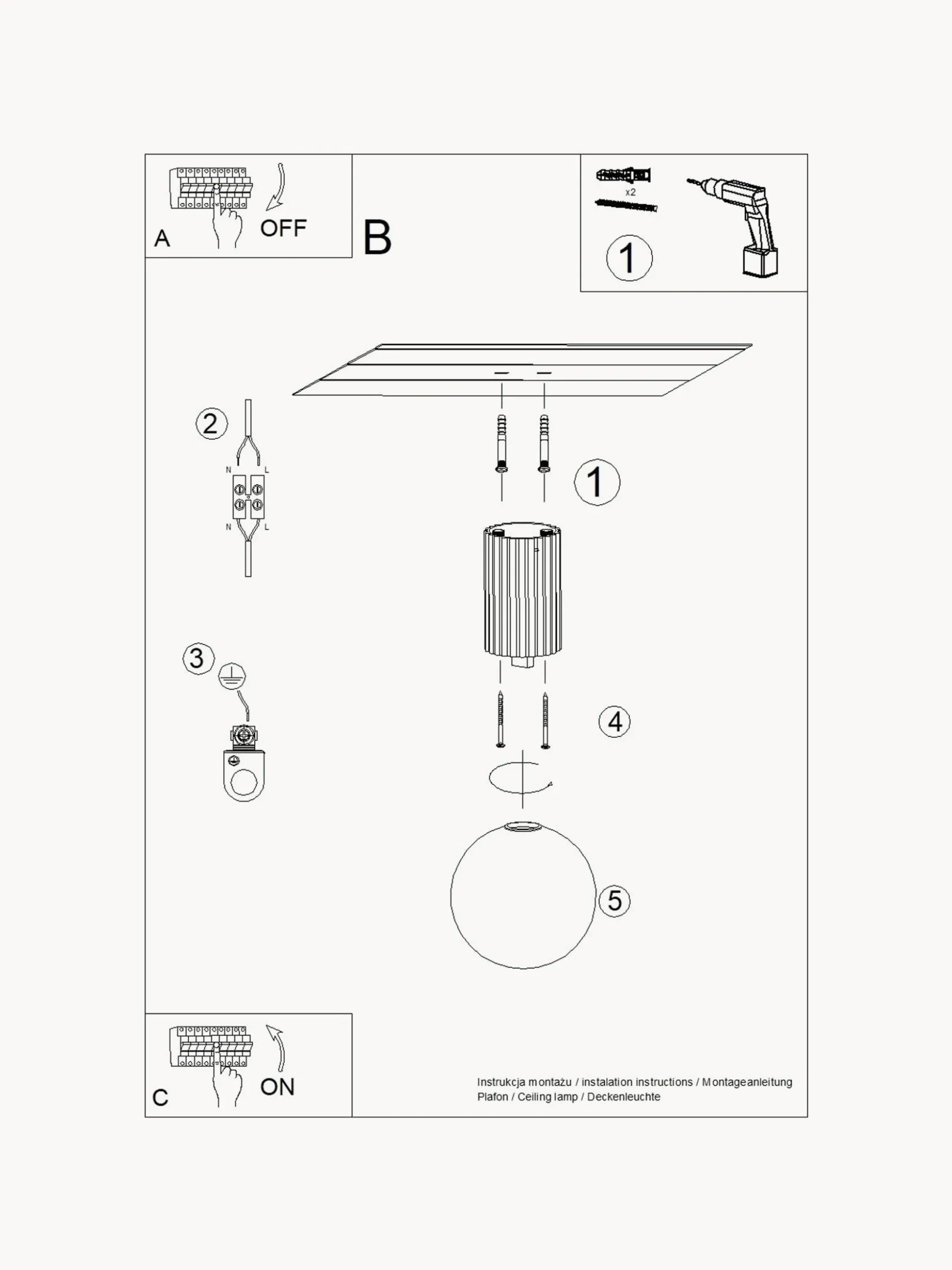 Lampada da soffitto Orbital