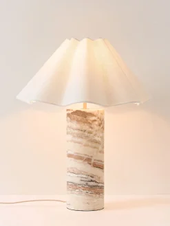 Lampada da tavolo a LED con luce regolabile e base in marmo Arya
