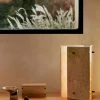 Lampada da tavolo a LED in travertino con luce regolabile Oeste